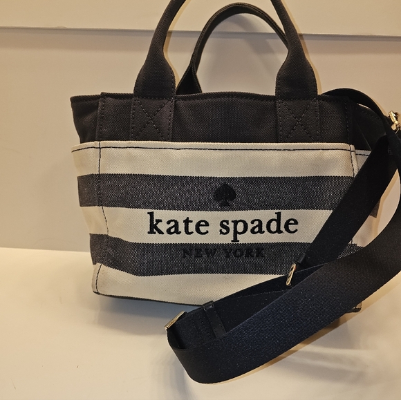 Kate Spade Black and Cream Canvas Tote - Picture 6 of 16